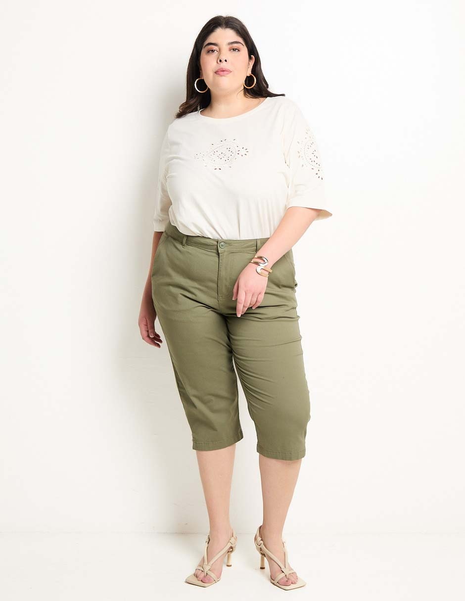 Pantalón capri regular para mujer 3
