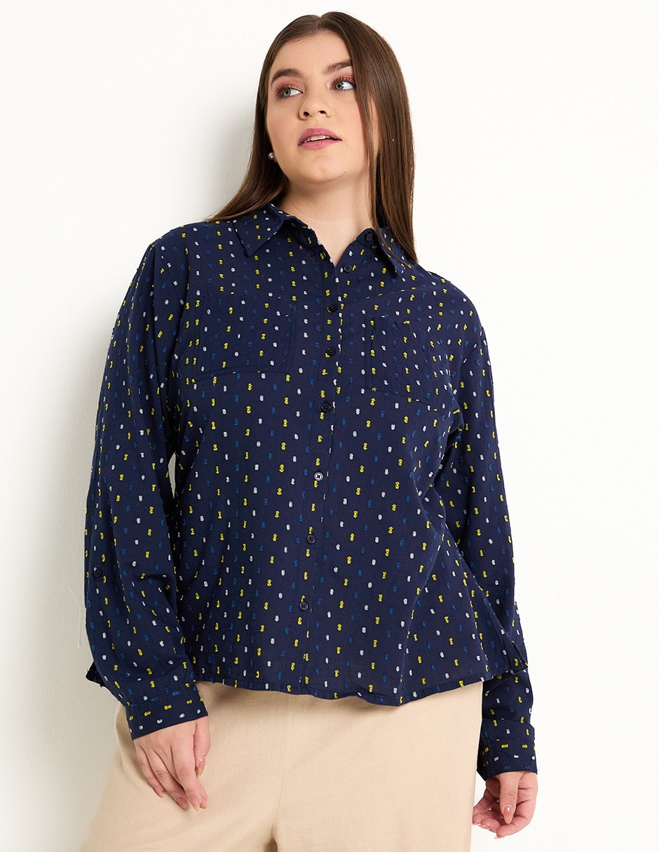 Blusa manga larga para mujer
