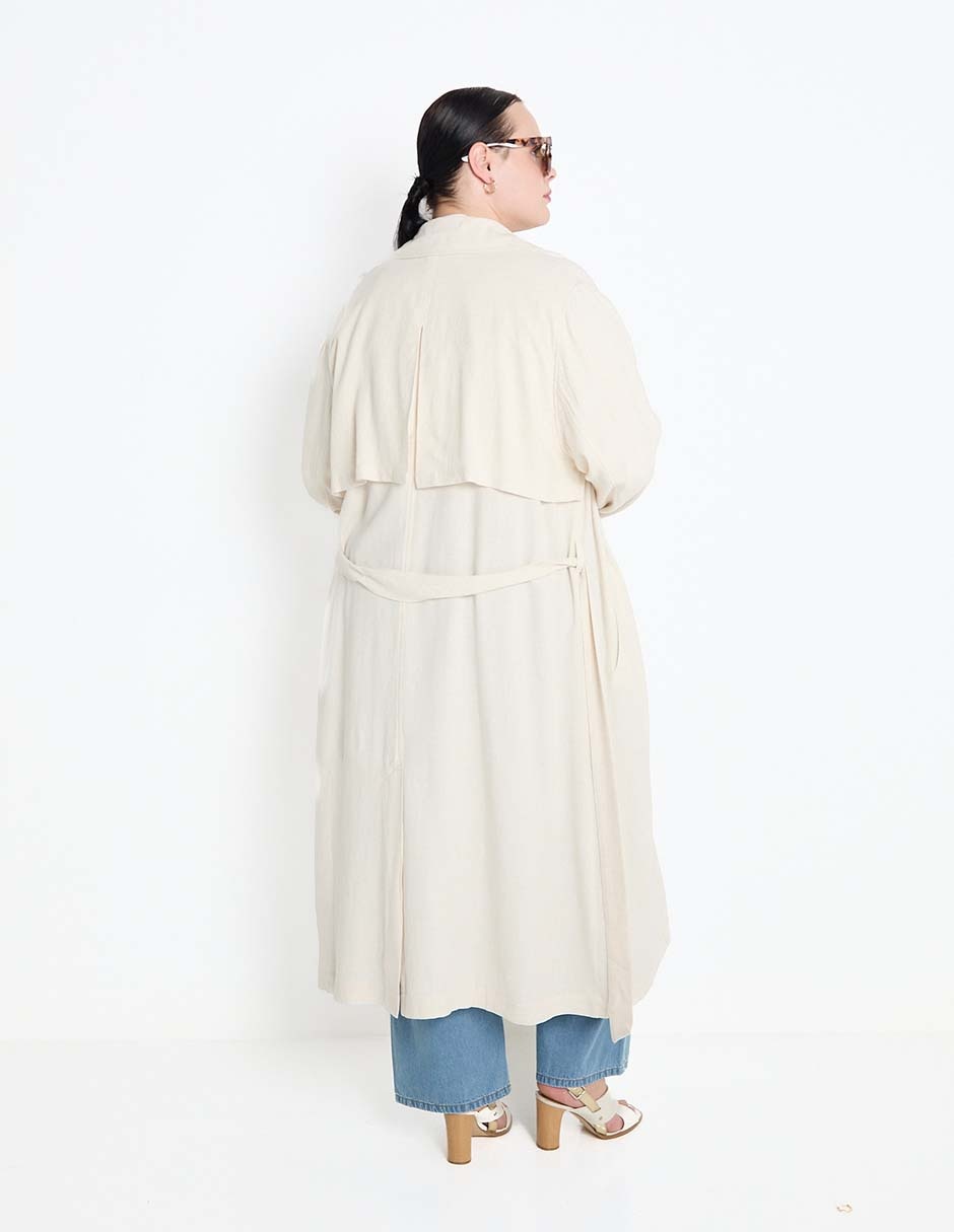 Gabardina con bolsillos para mujer 2