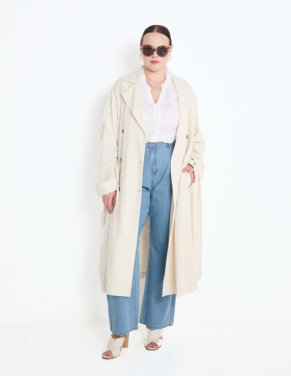 Gabardina con bolsillos para mujer 3