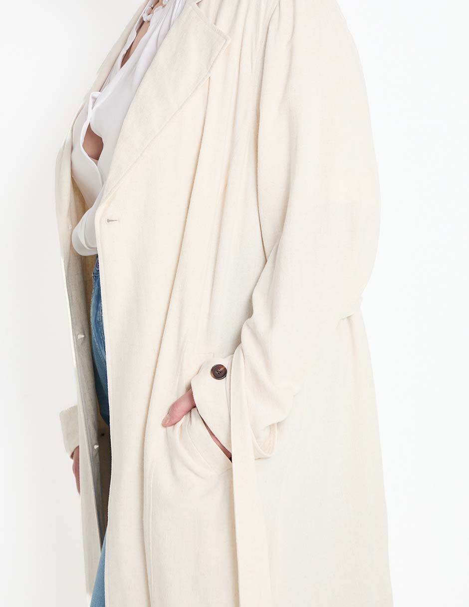 Gabardina con bolsillos para mujer 4