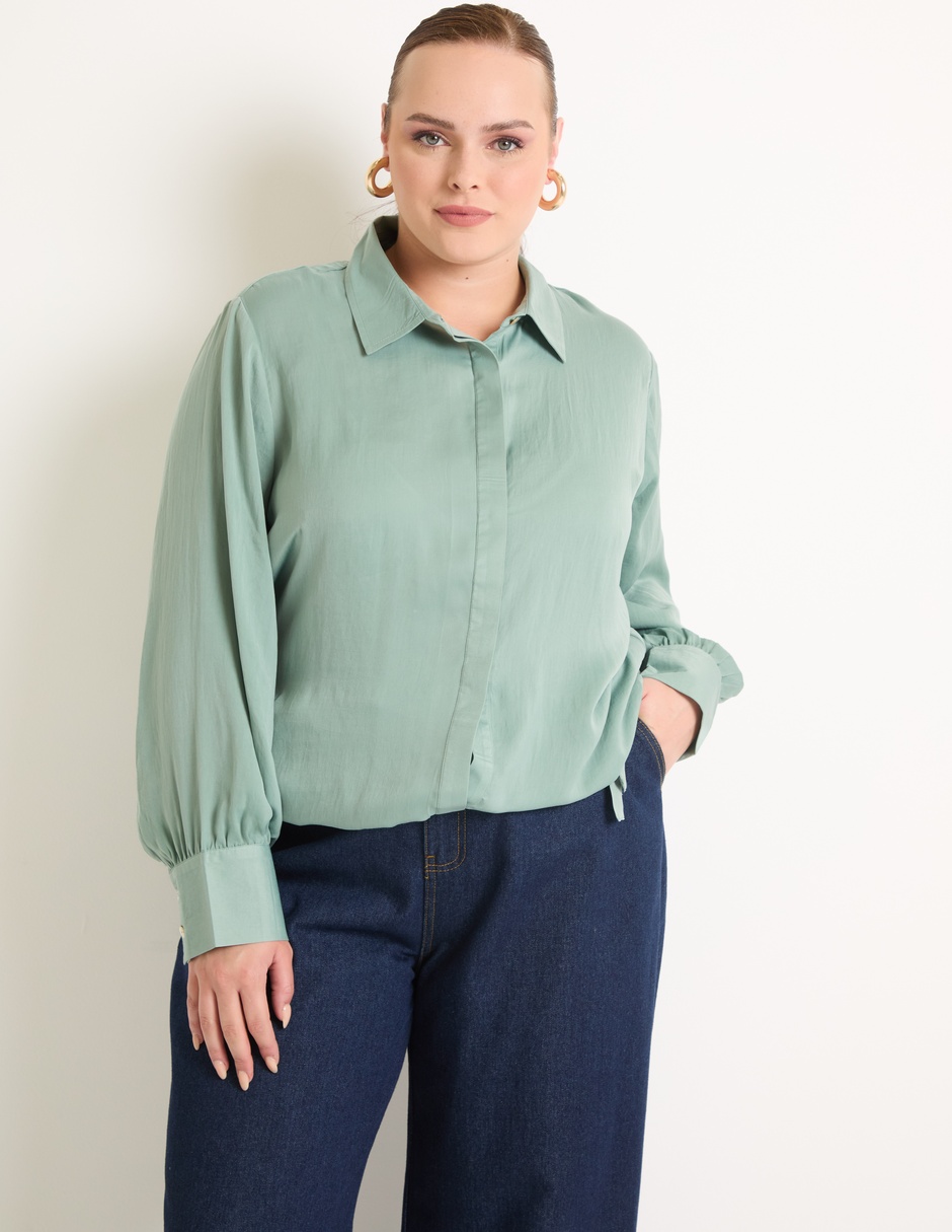 Blusa manga larga para mujer