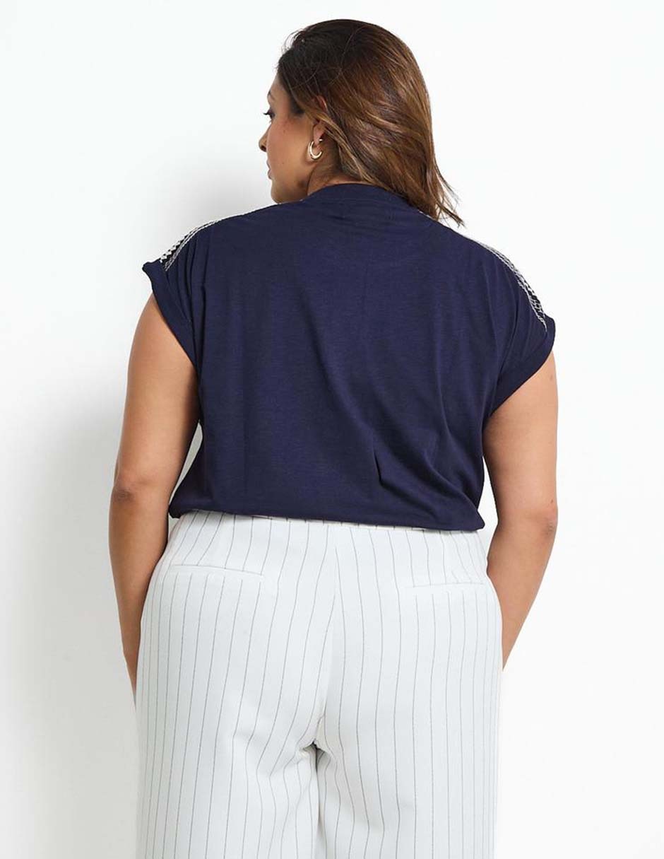 Playera manga corta cuello redondo para mujer 2