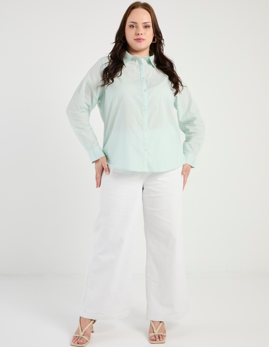 Blusa Weekend Plus manga larga para mujer