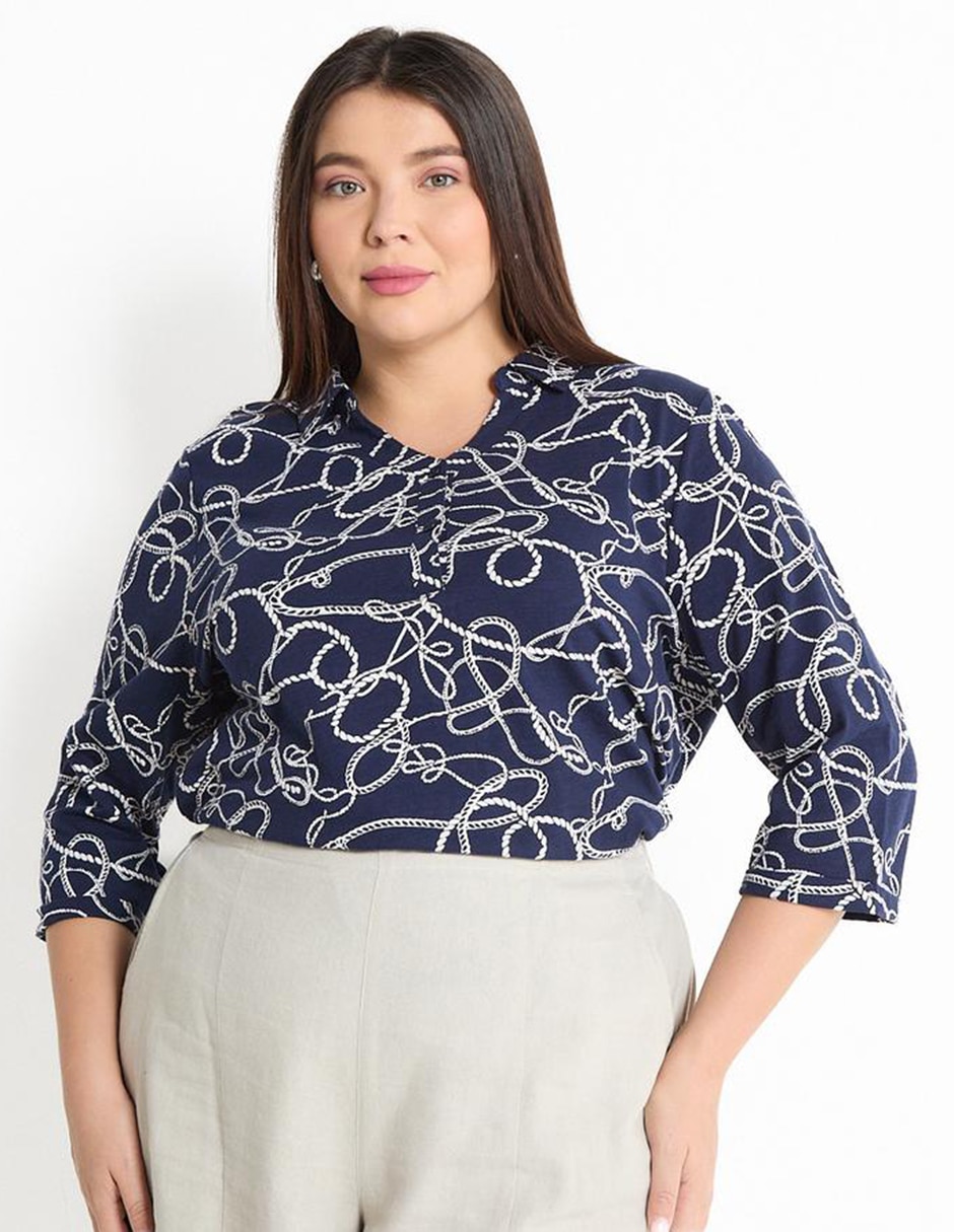 Azul Marino Playeras Tipo Polo Para Dama Suburbia Playera Tipo