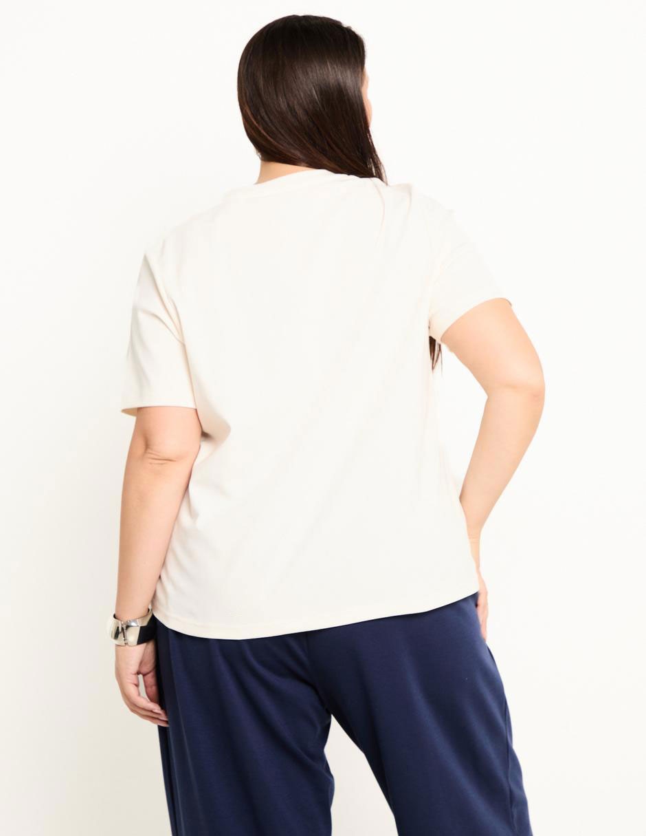 Playera manga corta cuello redondo para mujer 2