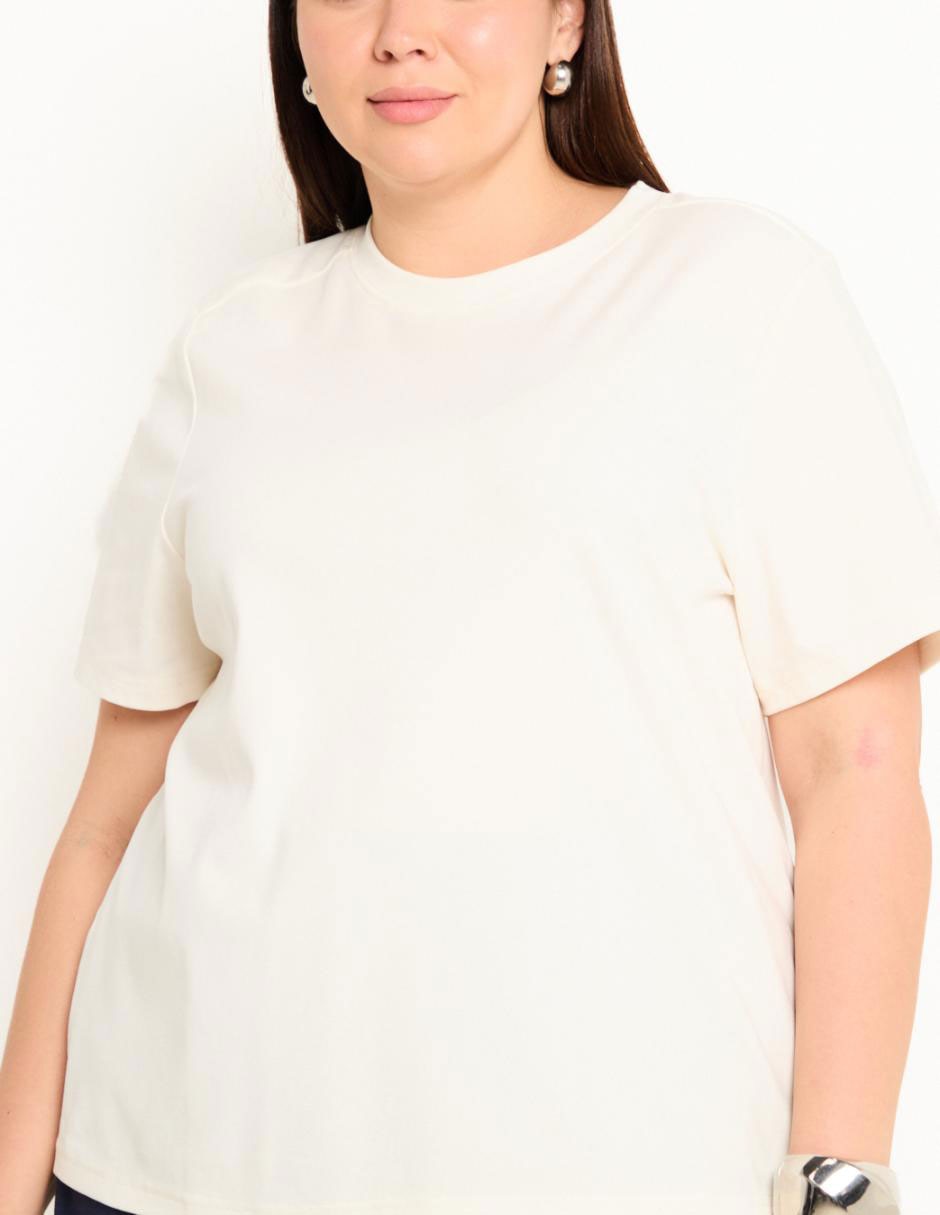 Playera manga corta cuello redondo para mujer 4