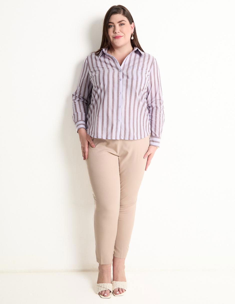 BLUSA WKMX25104-C01 WE, 38, LILA MEDIO