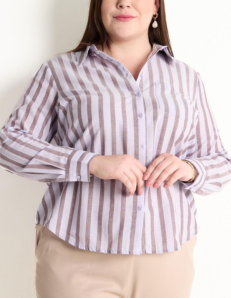 BLUSA WKMX25104-C01 WE, 38, LILA MEDIO