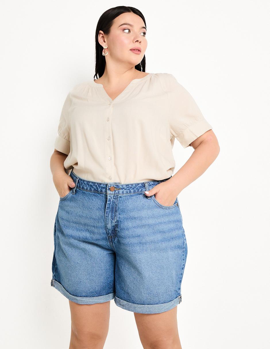 Bermuda de mezclilla para mujer