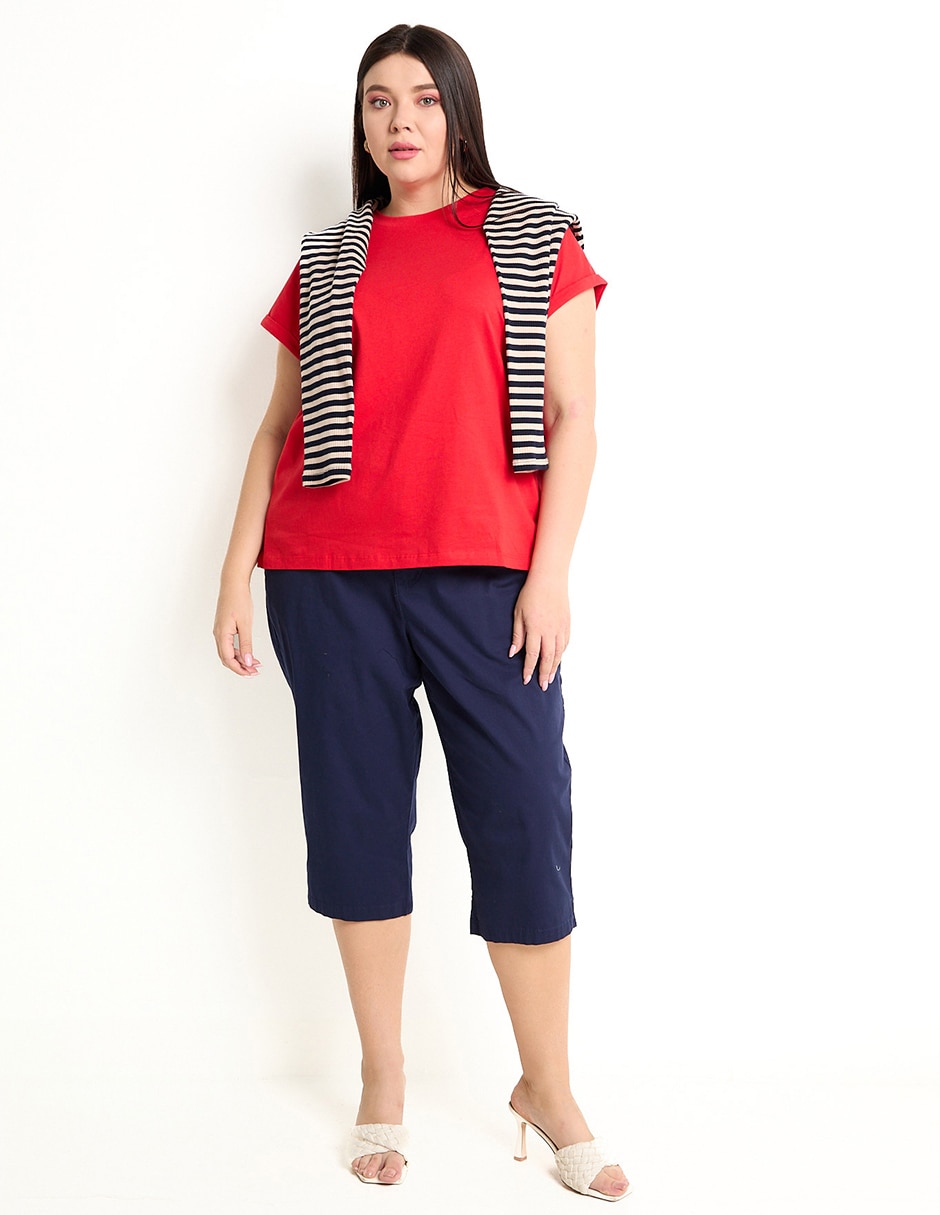 PLAYERA WKMX25751-01, 40, CARMÍN CLARO