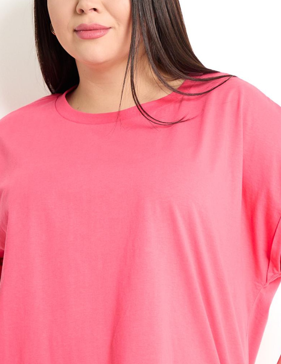 Playera manga corta cuello redondo para mujer 4