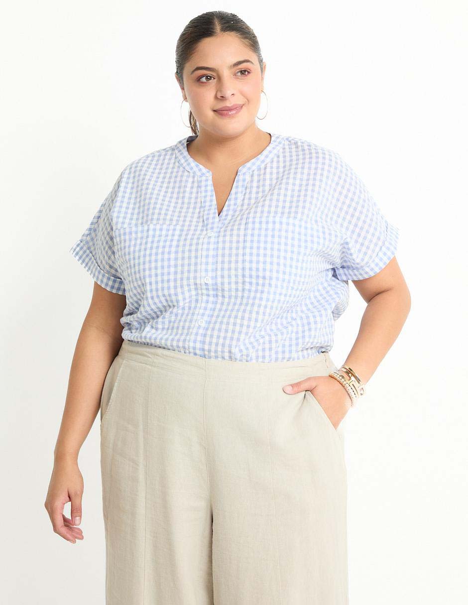 Blusa manga corta para mujer