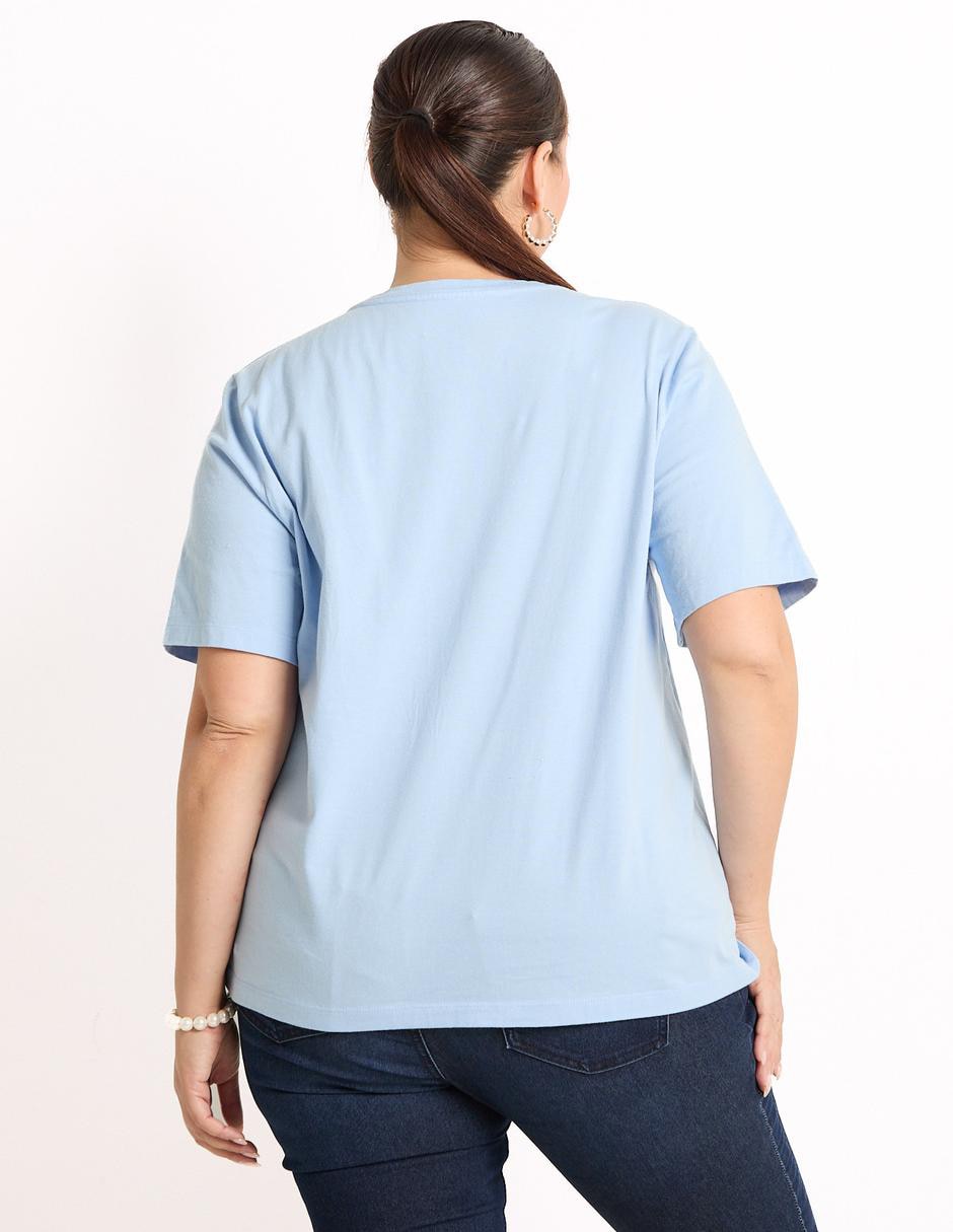 Playera manga corta cuello redondo para mujer 2