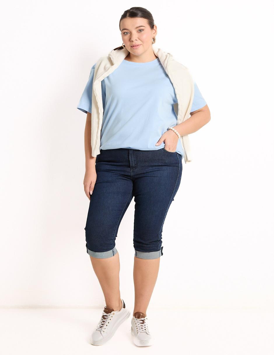 Playera manga corta cuello redondo para mujer 3