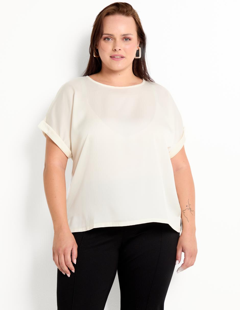 Blusa manga corta para mujer