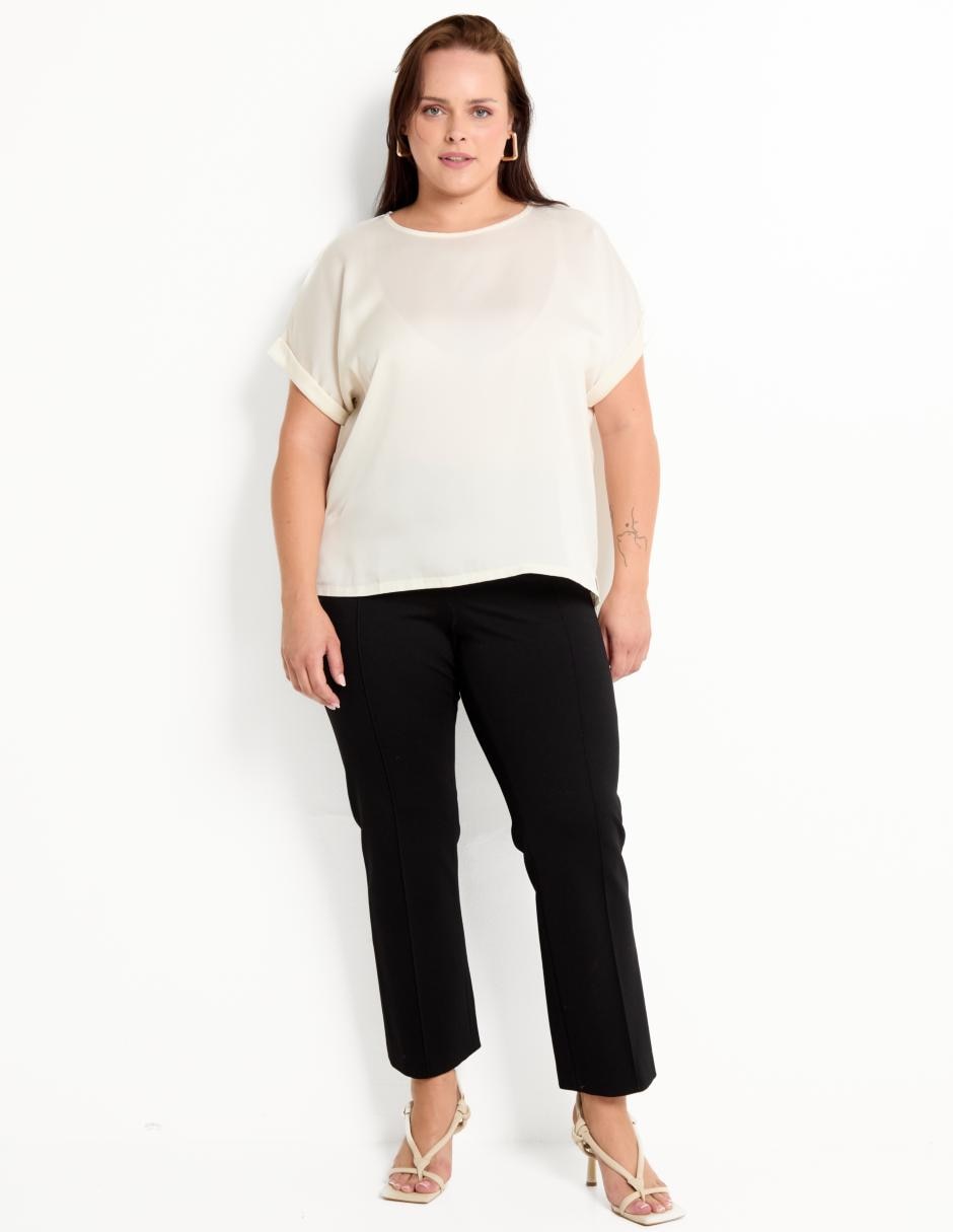 Blusa Contempo Plus manga corta para mujer