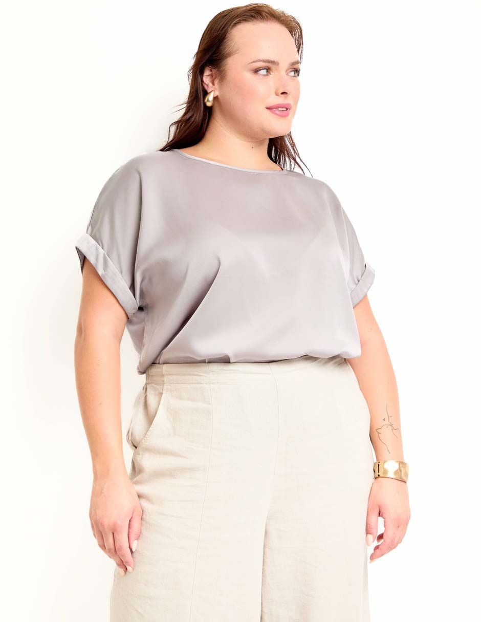 Blusa manga corta para mujer