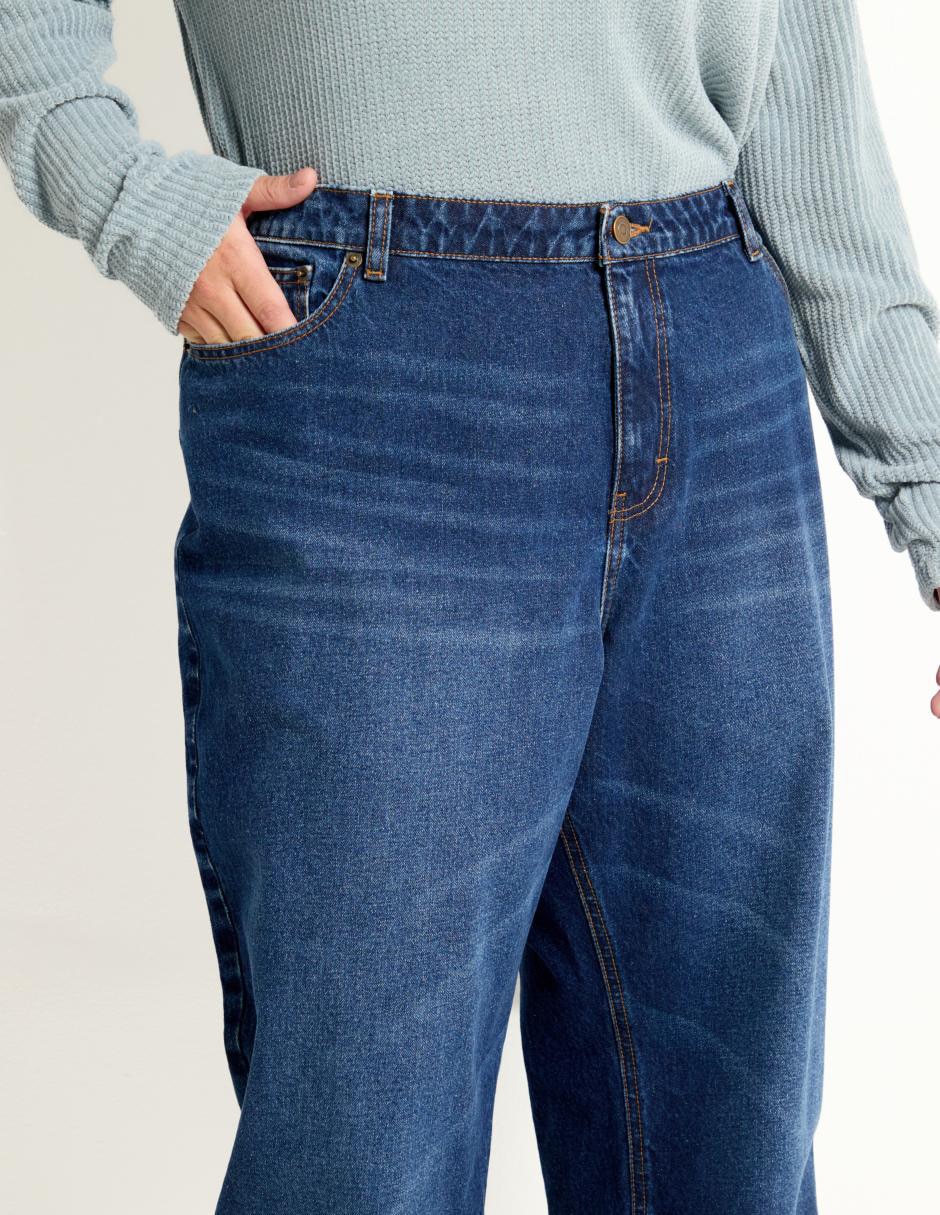 Jeans relaxed amplio para mujer 4
