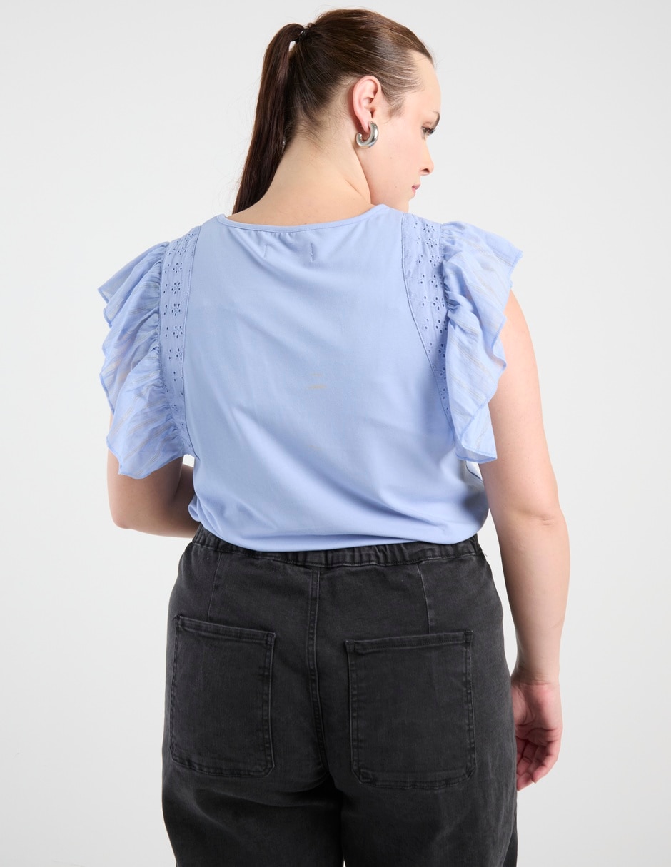 Playera manga corta cuello redondo para mujer 2