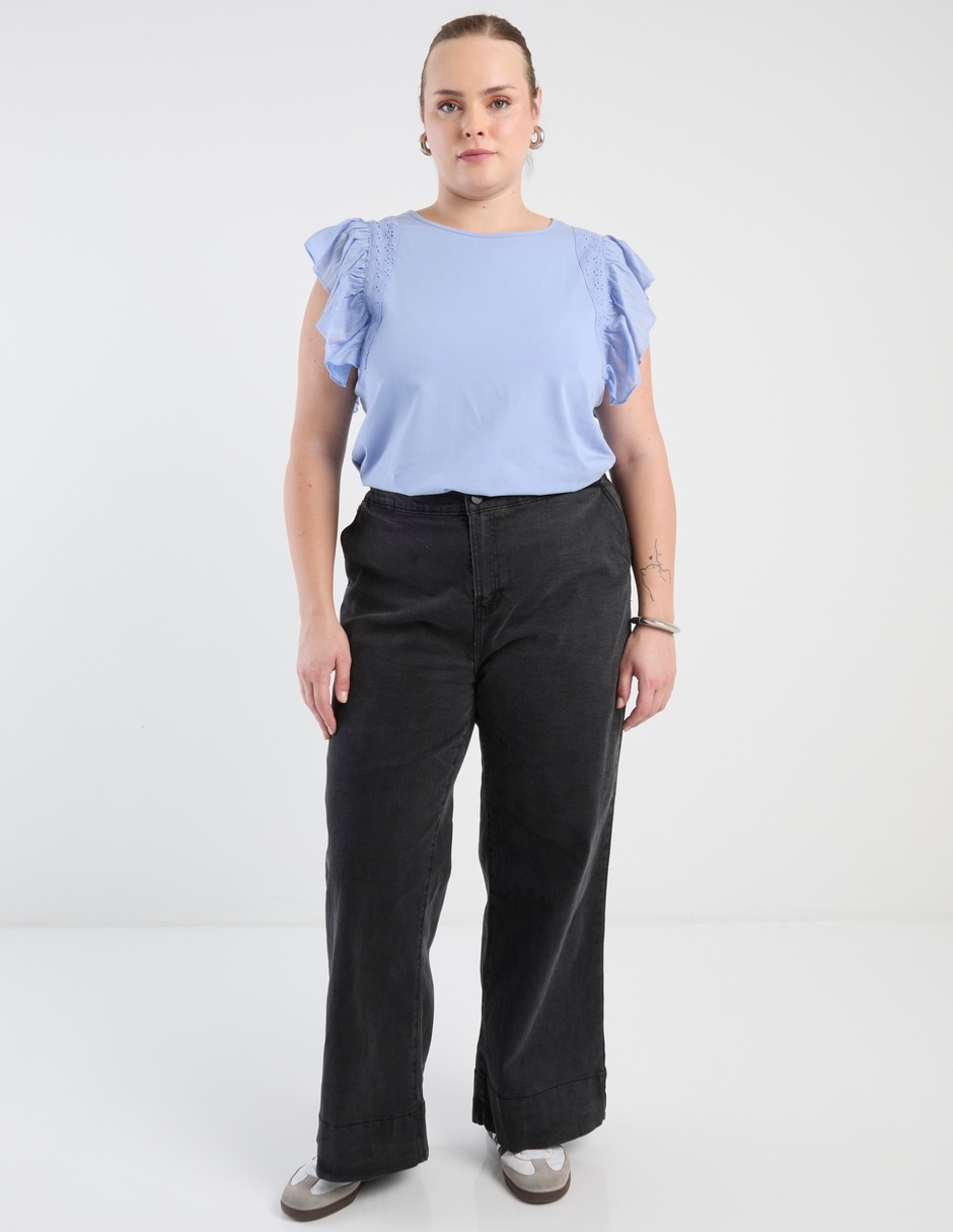 Playera manga corta cuello redondo para mujer 3