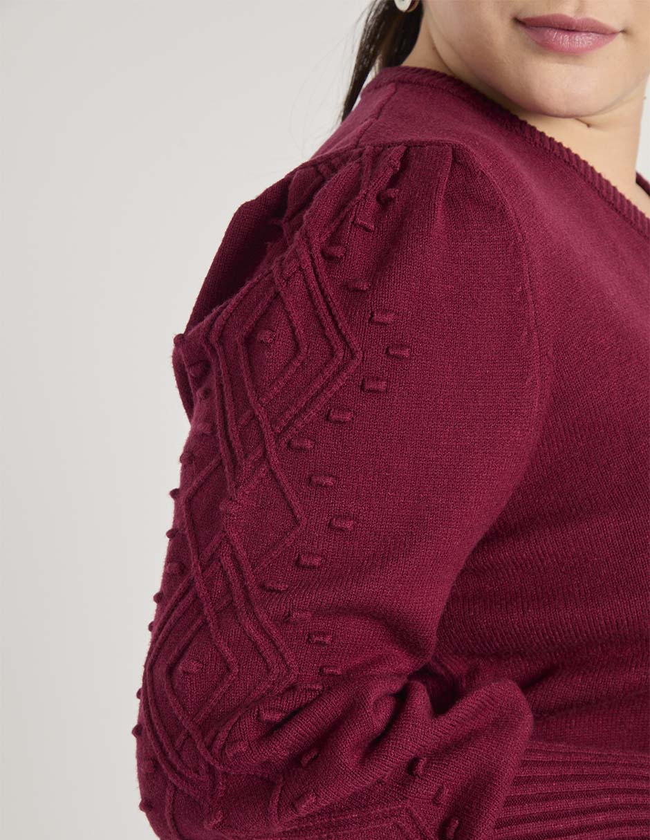 Suéter cuello V para mujer 4