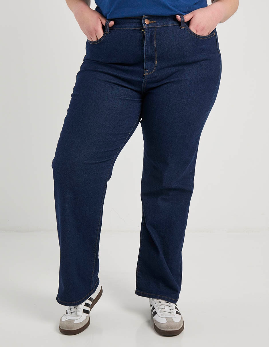 Jeans amplio cintura para mujer