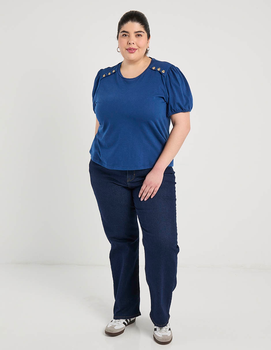 Jeans amplio cintura para mujer 3