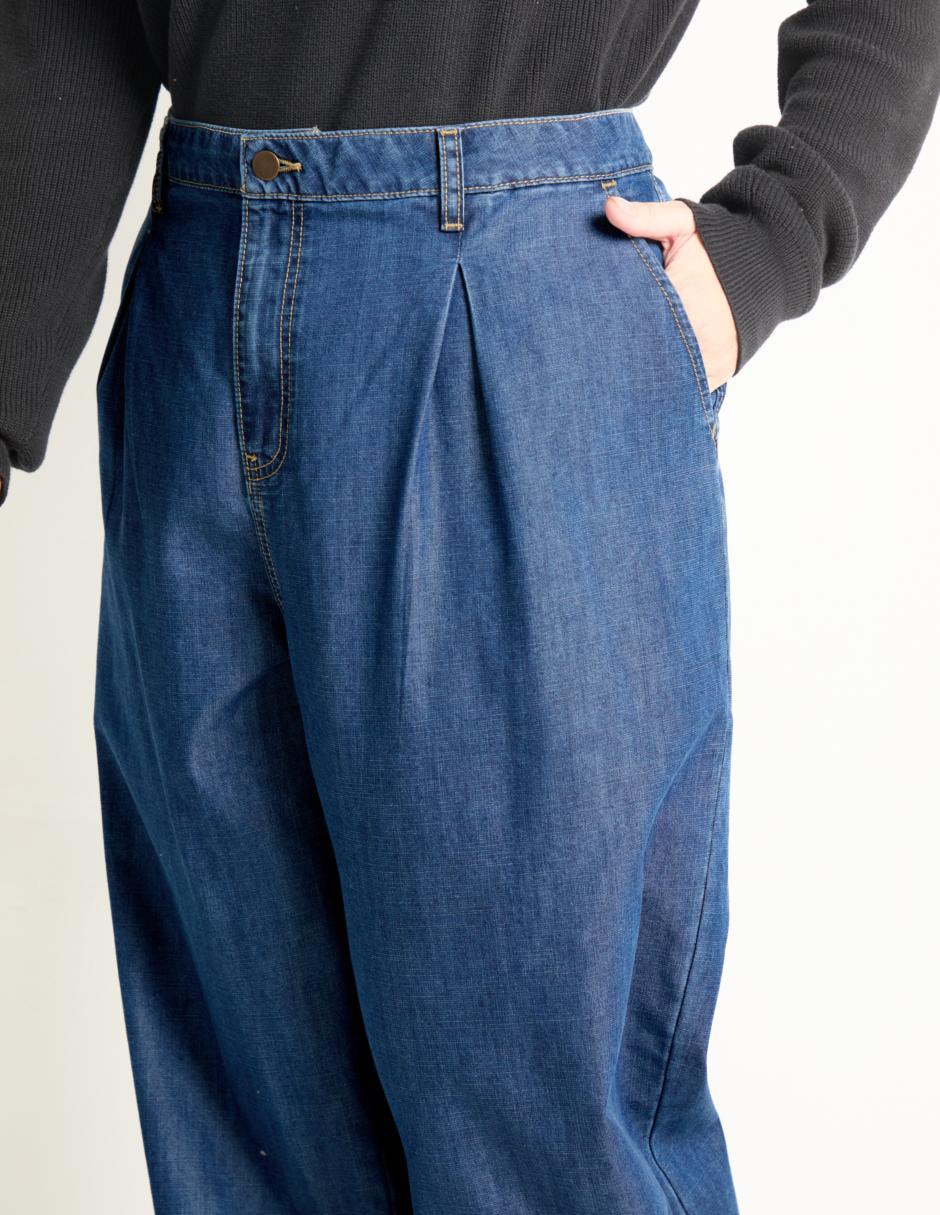 Jeans relaxed amplio para mujer 4