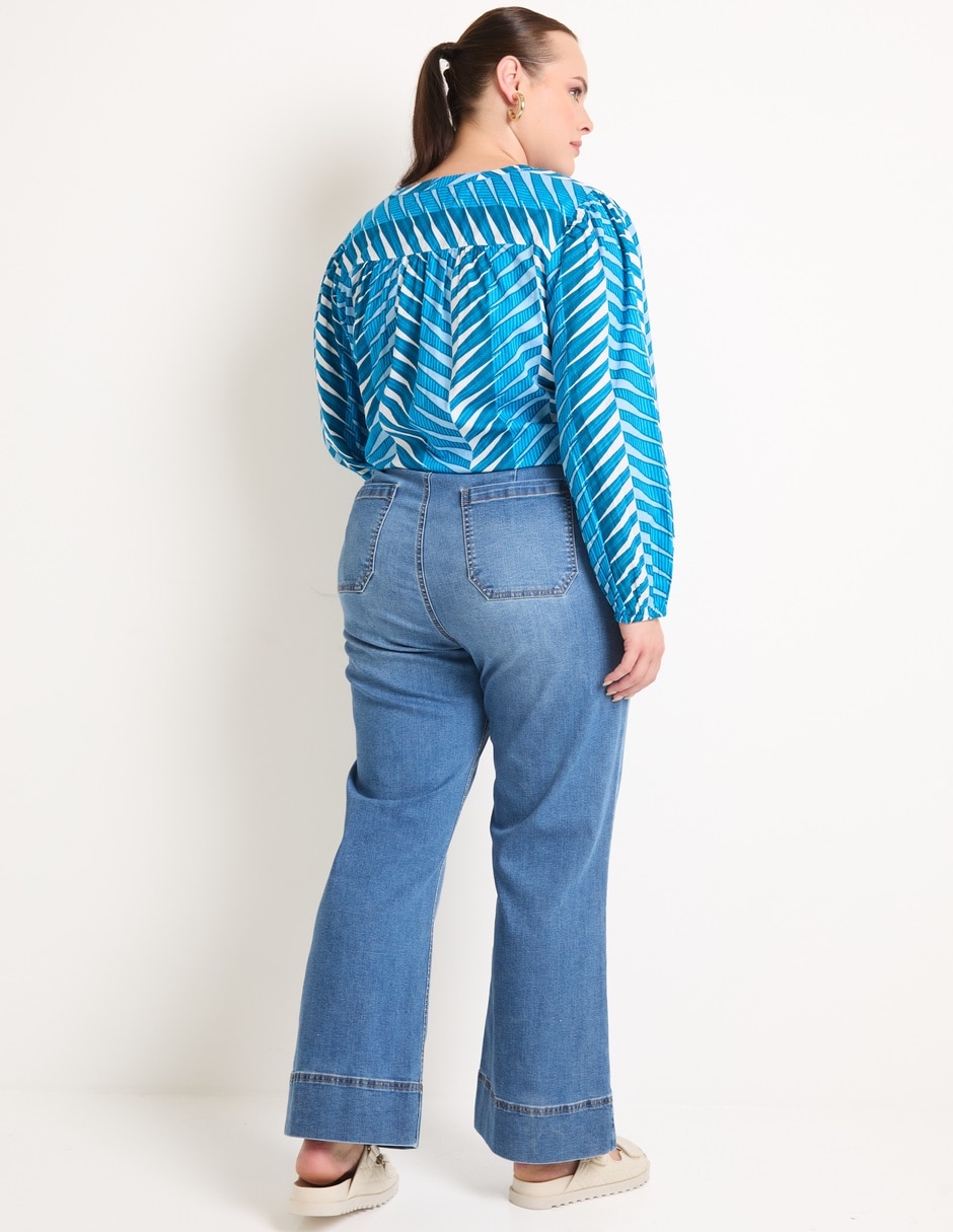 Jeans relaxed amplio para mujer 2