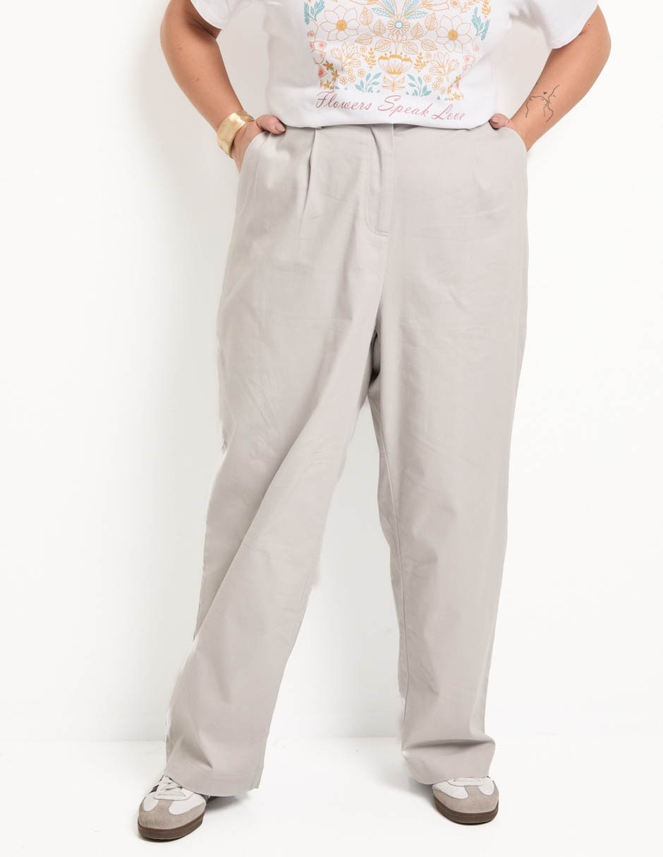 Pantalón relaxed amplio para mujer