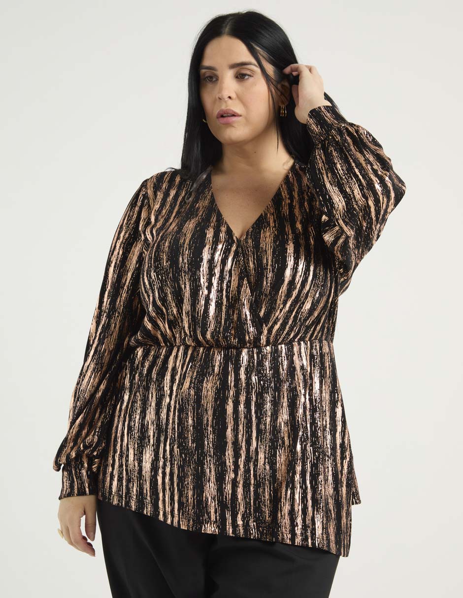 Blusa manga larga para mujer