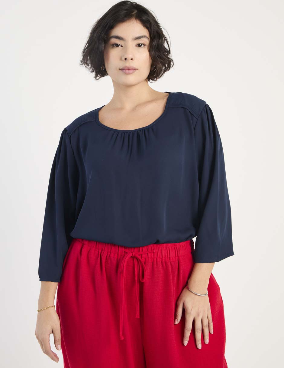 Blusa manga 3/4 para mujer Blusa manga 3/4 para mujer