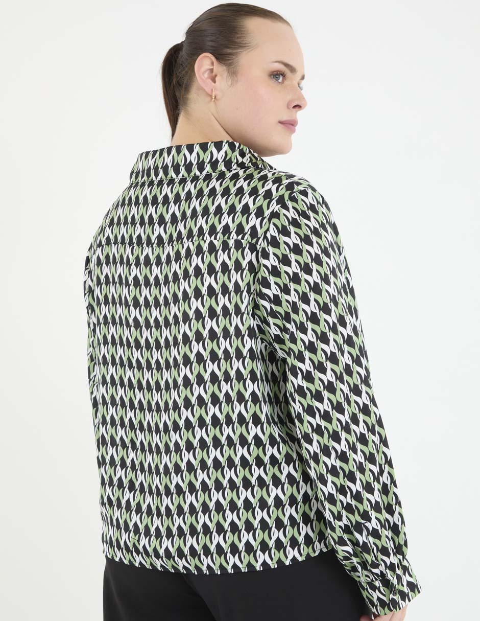 Blusa camisera manga larga para mujer 2