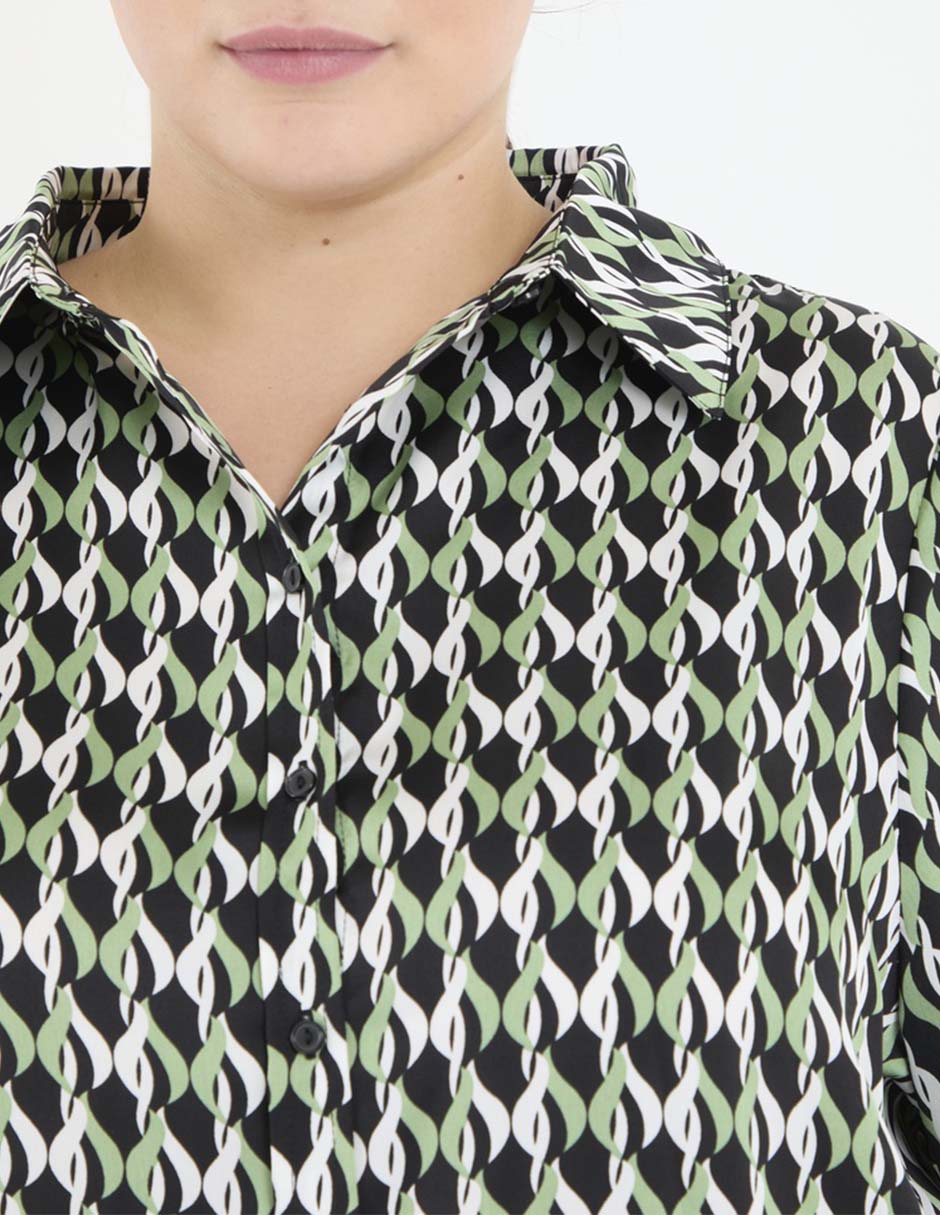 Blusa camisera manga larga para mujer 4