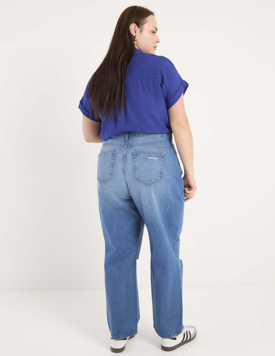 Jeans straight para mujer 2