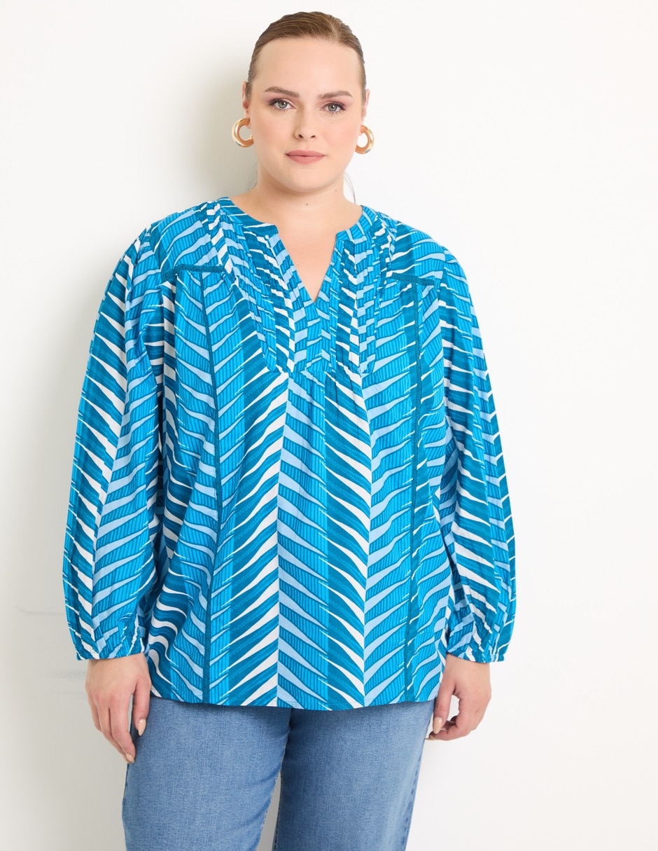 Blusa manga larga para mujer