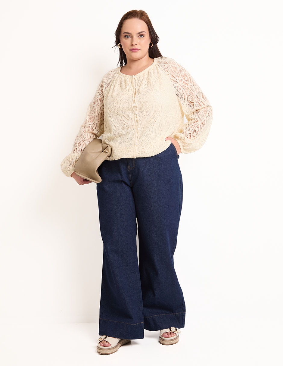 Blusa manga larga para mujer