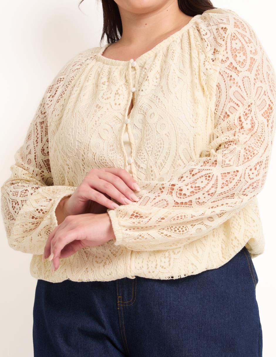Blusa manga larga para mujer