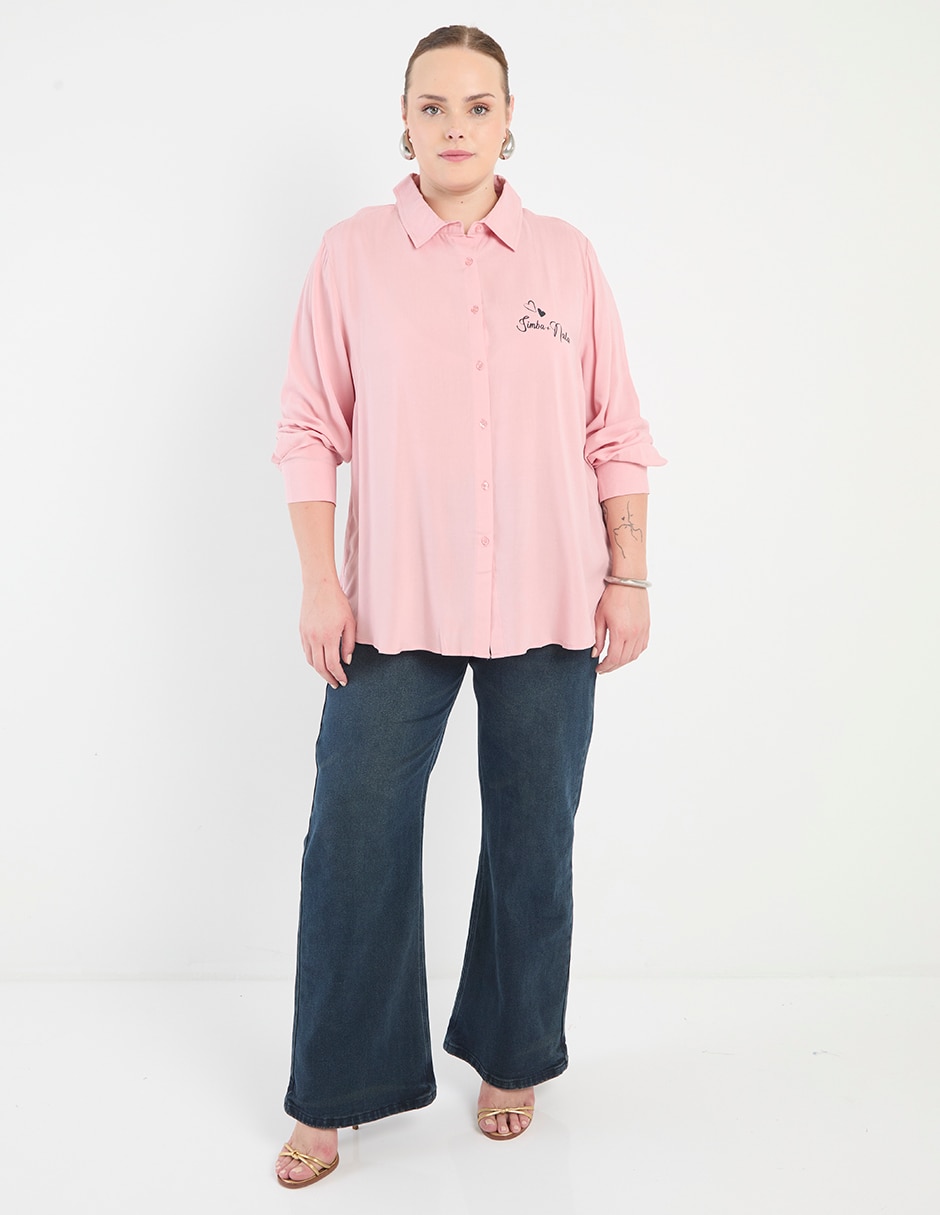 Blusa camisera manga larga para mujer 3