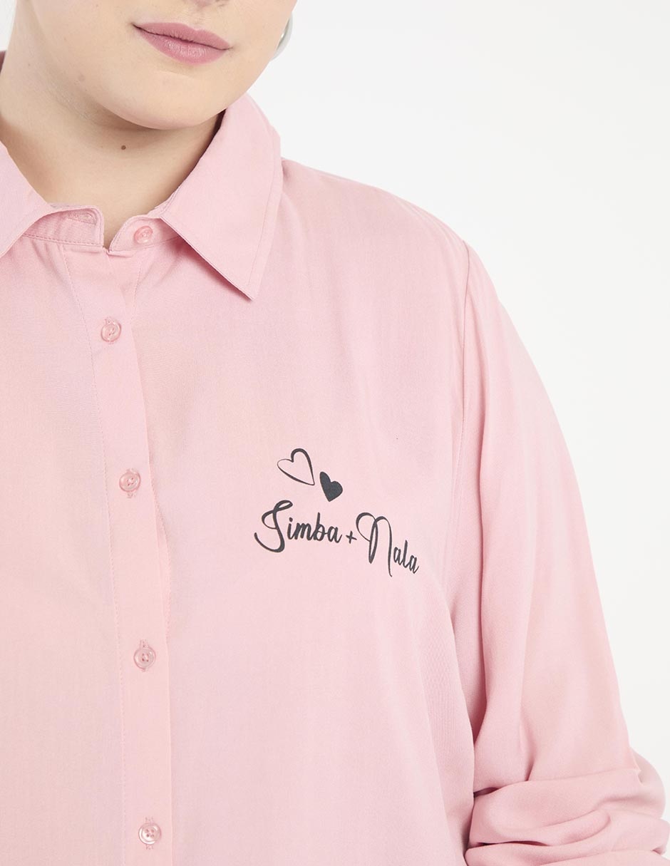 Blusa camisera manga larga para mujer 4