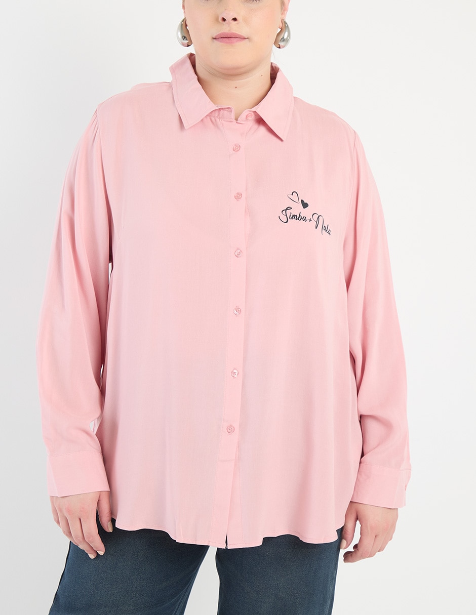 Blusa camisera manga larga para mujer 6