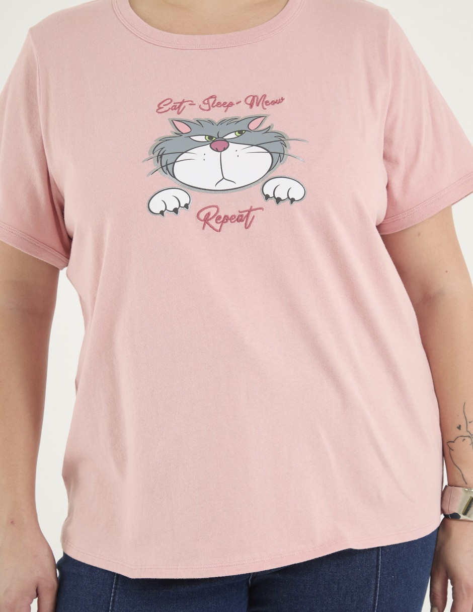 Playera manga corta cuello redondo para mujer 4
