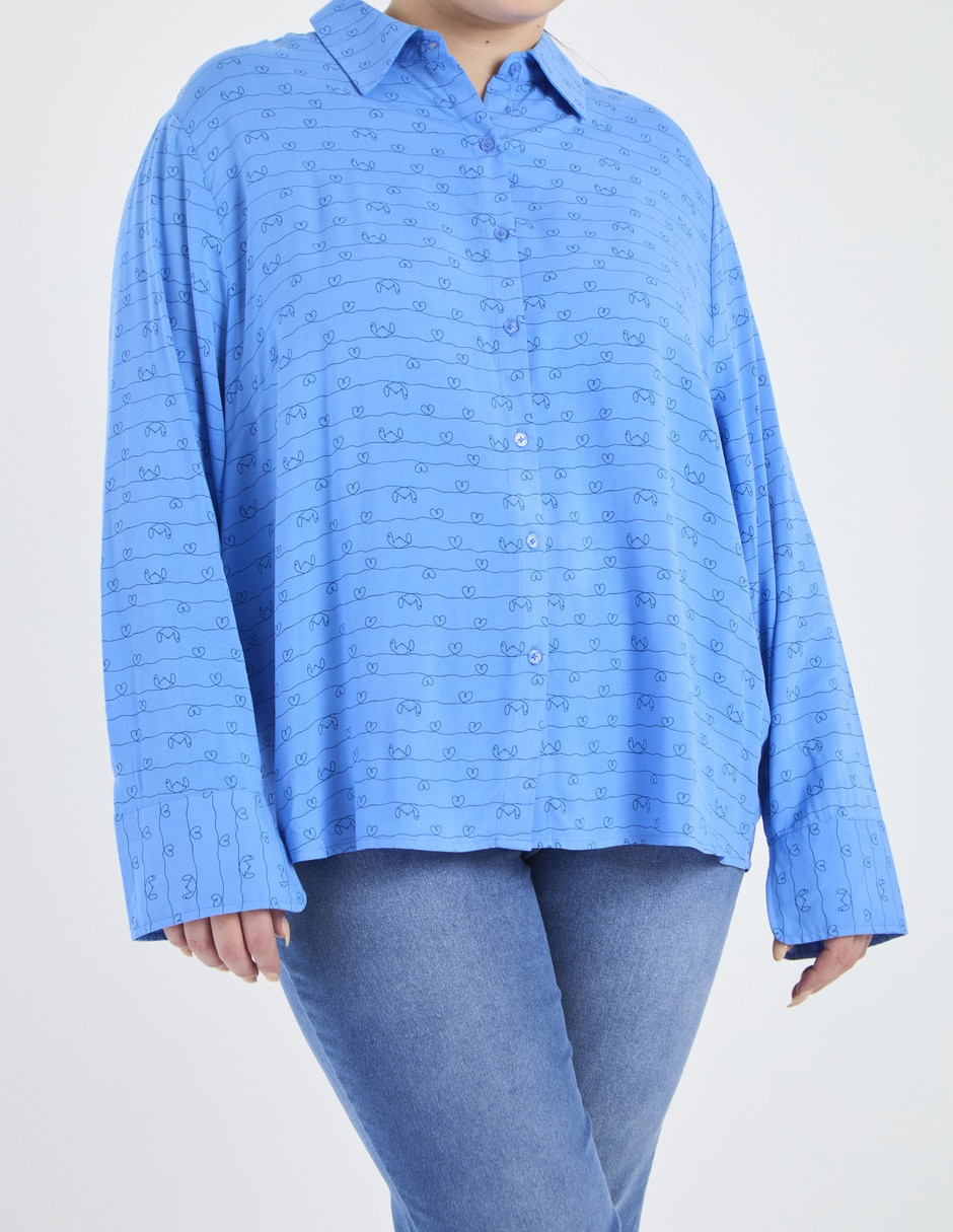 Blusa Morethanangels manga larga para mujer 5