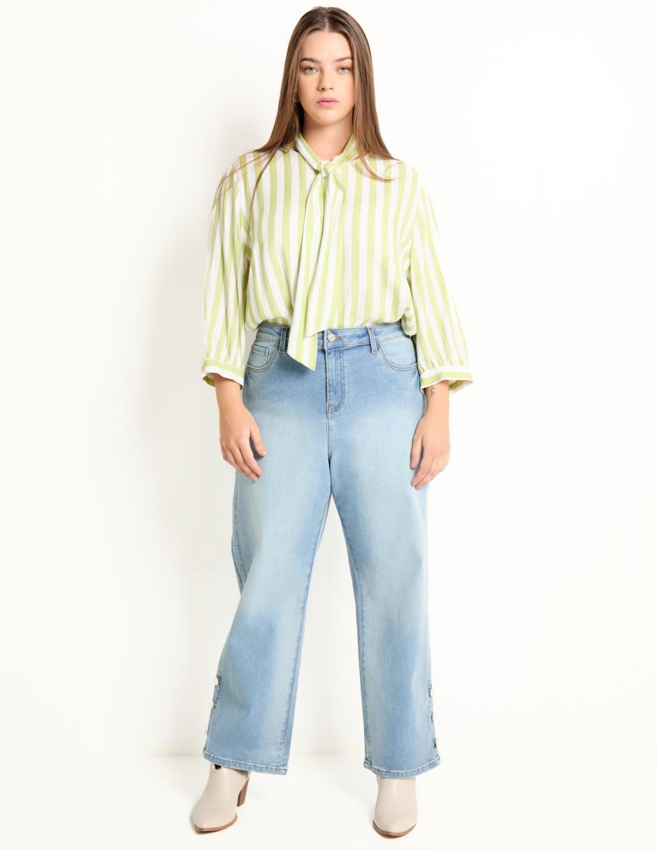 Jeans relaxed amplio para mujer 3