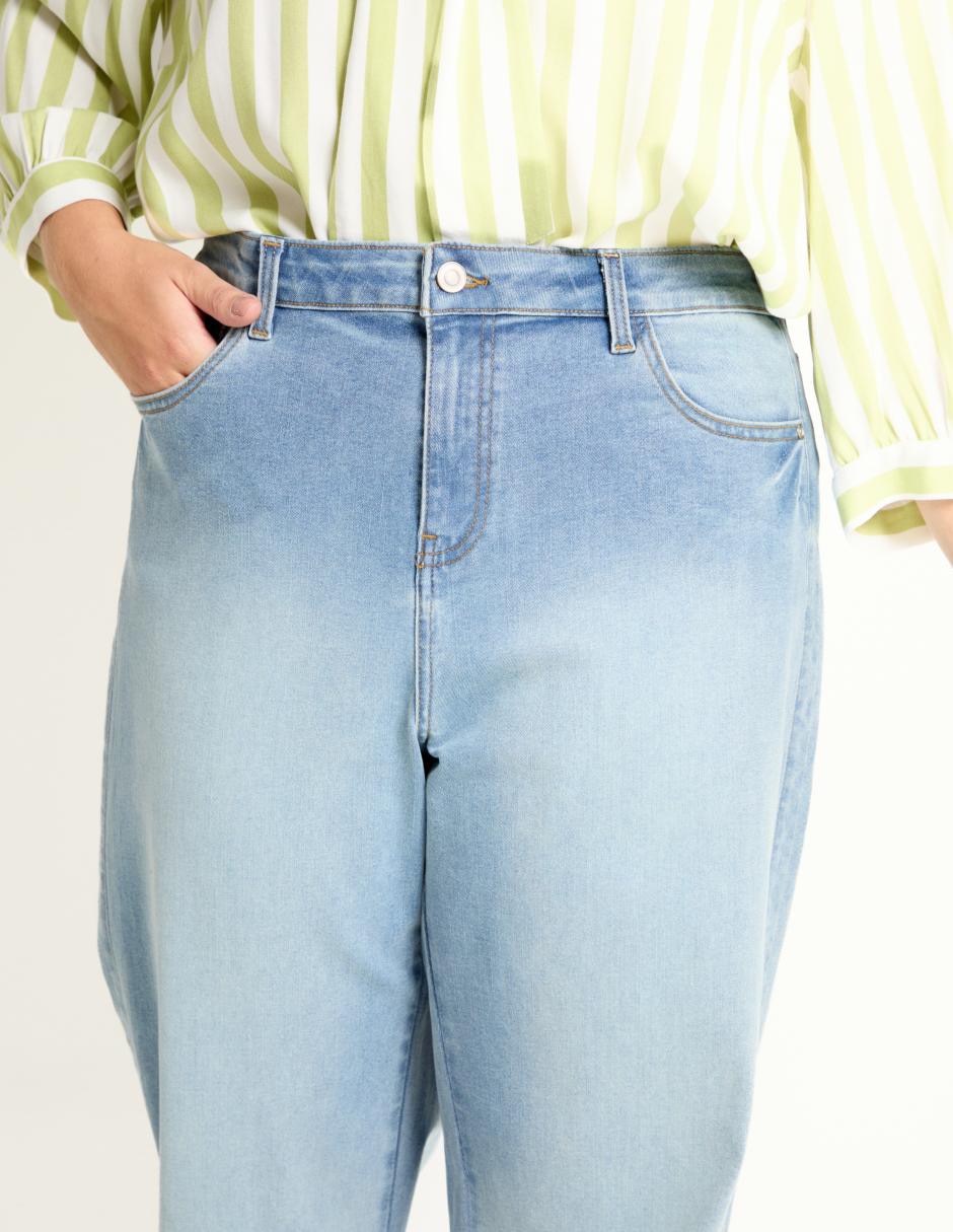 Jeans relaxed amplio para mujer 4