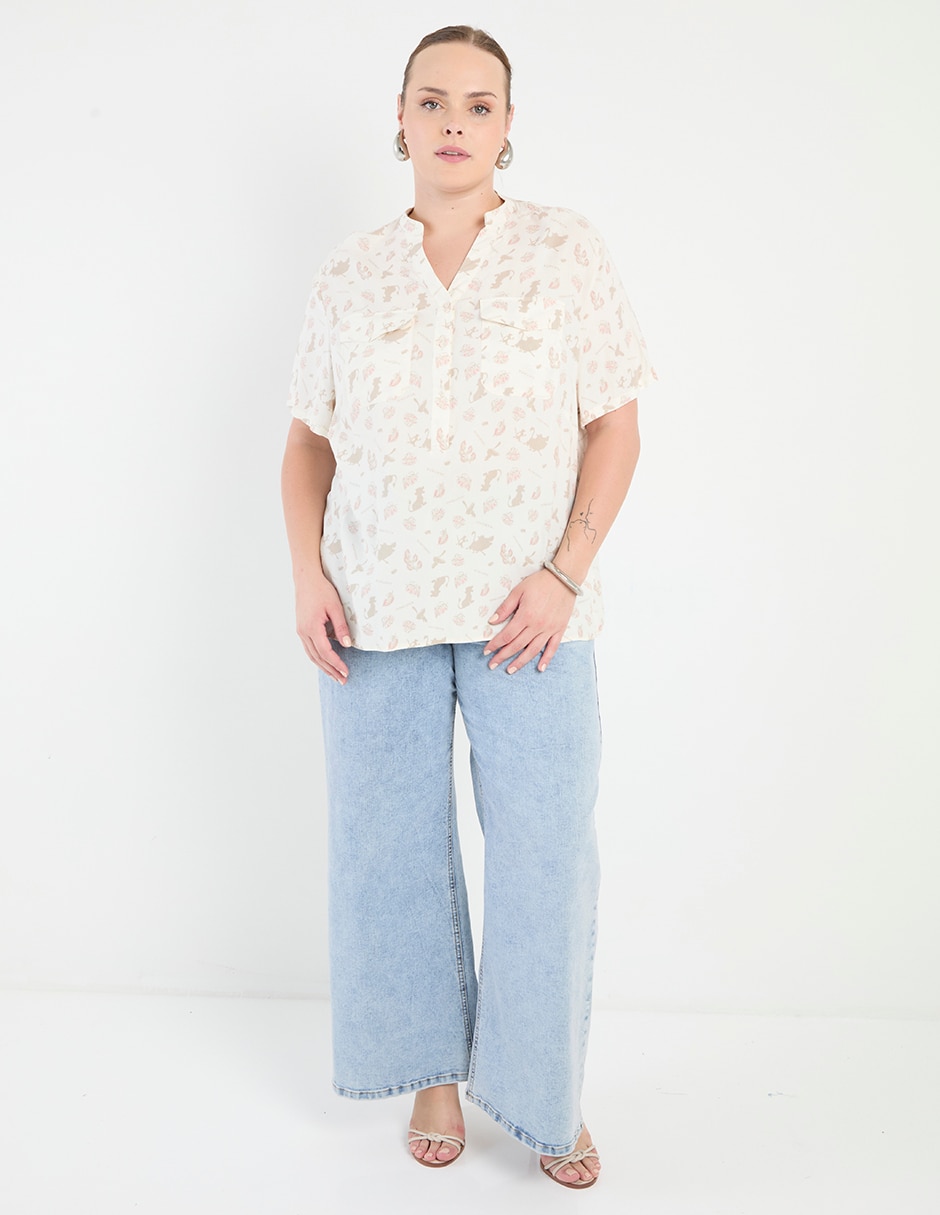 Blusa manga corta para mujer 3