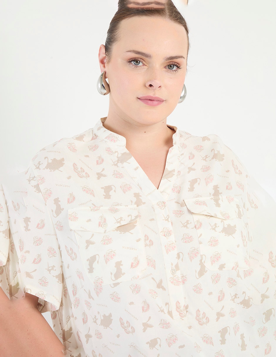 Blusa manga corta para mujer 4