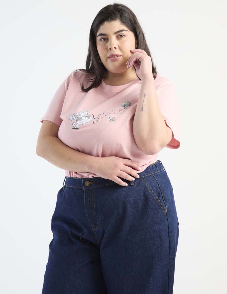 Playera manga corta cuello redondo para mujer Playera manga corta cuello redondo para mujer