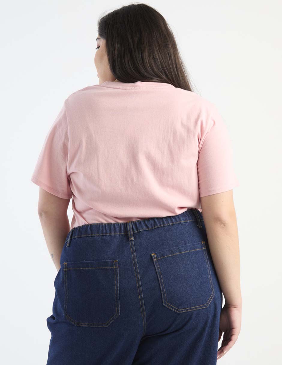 Playera manga corta cuello redondo para mujer 2